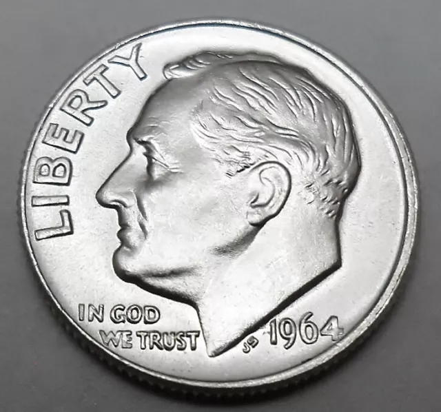 1964 D Roosevelt Dime *90% Silver* *Bu - Brilliant Uncirculated* *Free Shipping*