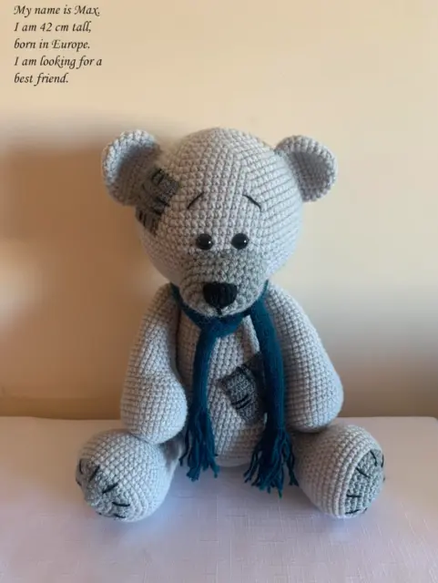 Handmade crochet teddy bear toy Max 14.5-16.9inch tall Perfect Christmas gift