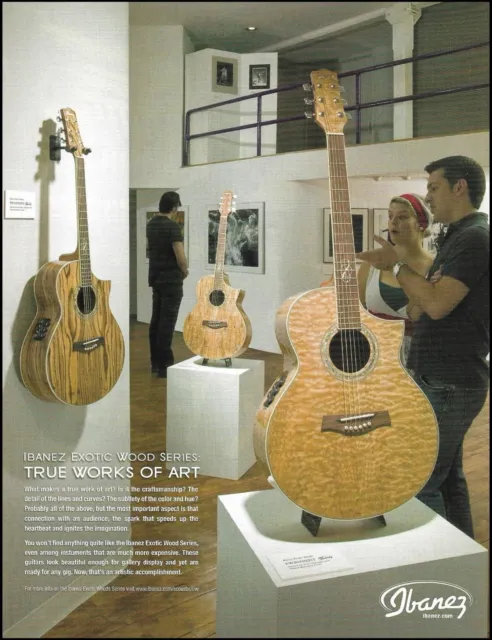 Ibanez EW Exotic Wood Series Acoustic Guitar ad 8 x 11 advertisement print