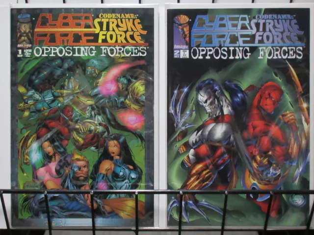 CYBERFORCE/CODENAME:STRIKEFORCE- OPPOSING FORCES(Image, 1995) #1-2  COMPLETE!