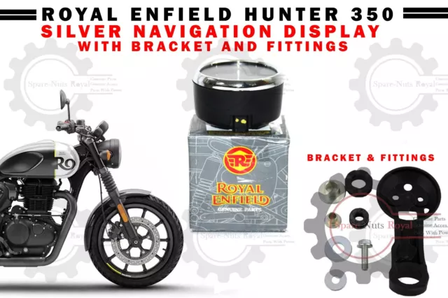 Royal Enfield "Silver Navigation Display Unit With Fitting Assy." For Hunter 350
