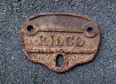 Vintage Antique RILCO Cast Iron Barn Truss Plate - Heavy Embossed Cast Iron