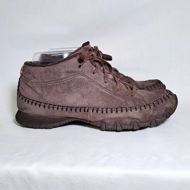 SKETCHERS TOTEM POLE Womens Size UK 5.5 Brown Chukka Shoes Memory