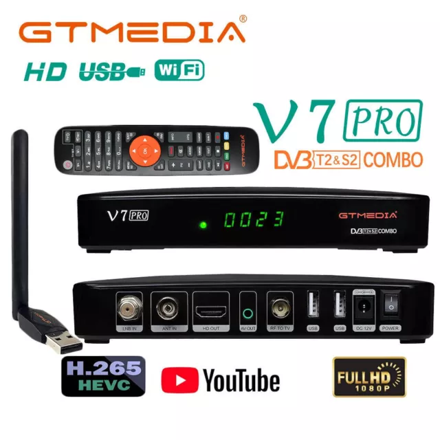 FullHD Digitaler TVSAT Receiver HDMI DVB-T2/S2 Tivusat Satelliten Empfänger PVR