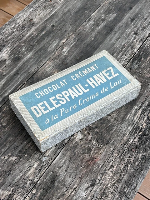 Panneau Publicitaire Vintage DELESPAUL-HAVEZ Vers 1950 - Thème Chocolat Et Bonbons - Rare