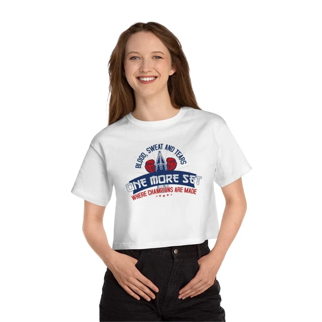 Champion Women's Heritage One More Set Crop Top Cropped T-Shirt
