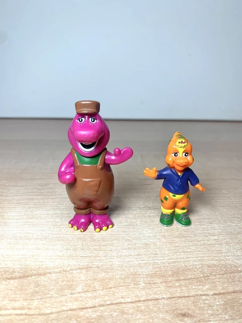 BARNEY THE DINOSAUR Barney And Cousin Riff Figures 2007 Lyons £9.95 ...
