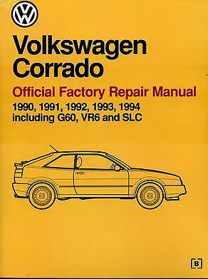 Corrado Volkswagen Shop Manual Service Repair Bentley Vr6 Workshop Book