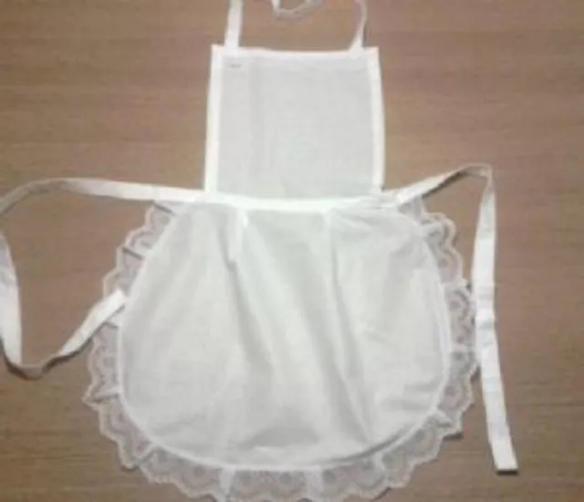 Full white 50.s style apron waitress Victorian Edwardian vintage Maid