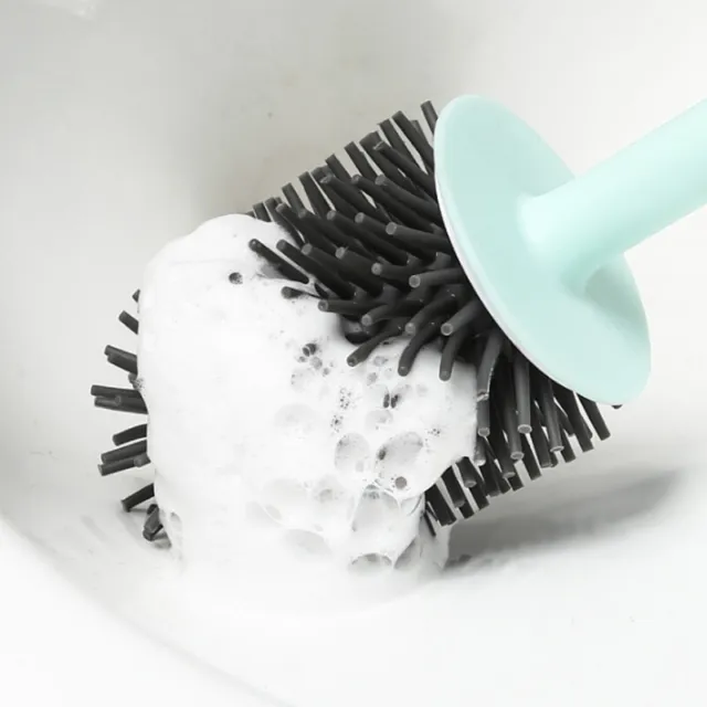 Cepillo de inodoro soporte de secado rápido cepillo de espacio con soporte herramientas de limpieza planas