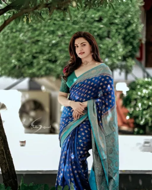Saree Party Indian Wedding Designer Wear Blouse Sari Bollywood Ethnic Pakistani