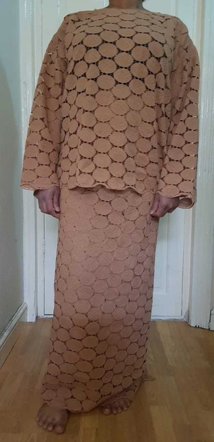 Buba & iro donna africana nudo/marrone pizzo UK taglia 18/20