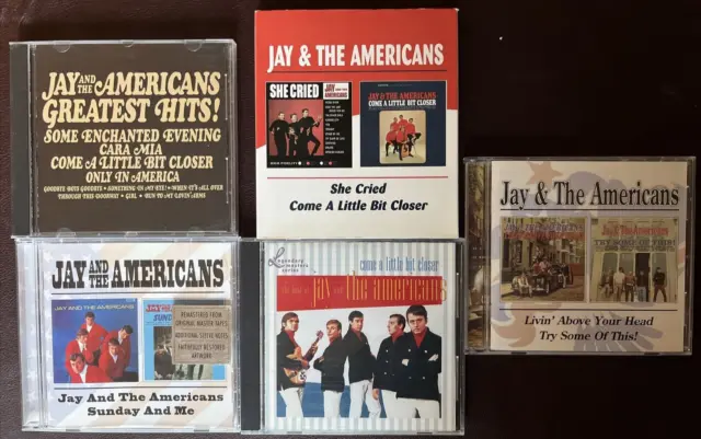 Jay and the Americans Lot of 5: She Cried / Come a Bit Closer, Hits, Ex. Cond.