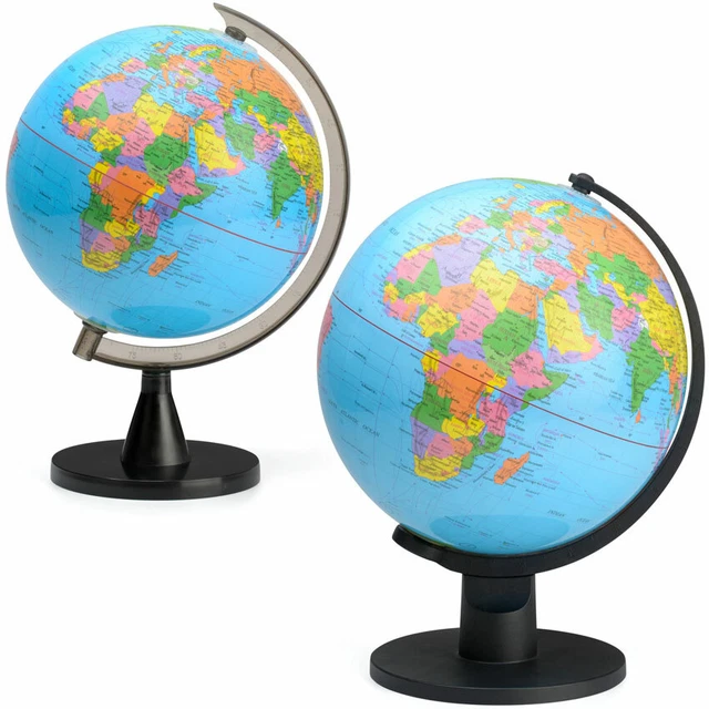 World Globe ESCRITORIO Decoración Portátil HOGAR/oficina Mesa Escritorio Niños Juguete Educativo