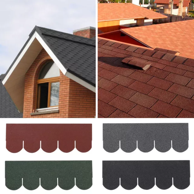 18PCS Asphalt Shingles Felt Roofing Shingles Shed Roof Sheet Tiles Self-Adhesive