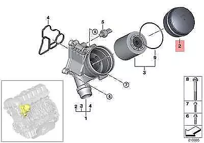 Original BMW E60 E60N E61 E61N E63 E63N Abdeckung Ölfilter OEM 11427525334