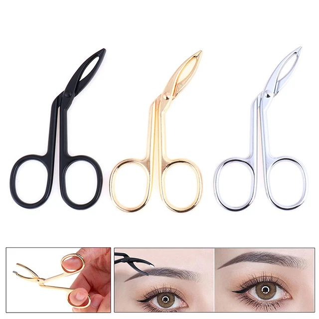 Eyebrow Tweezers Face Hair Removal Scissors Cosmetic Trimmer Eyelash Clip F3