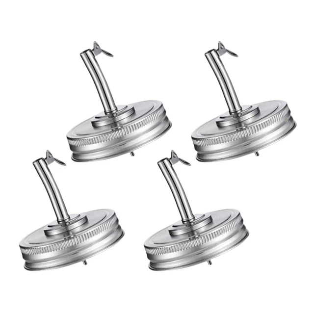 4 pz ugello in acciaio inox barattolo quarto per beccuccio coperchi muratore brocca