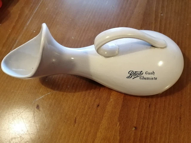 Vintage Ceramic Boots Cash Chemists Urinal Bottle