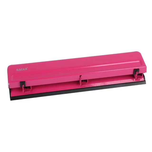 Eagle Desktop 3 Hole Punch Paper Puncher Heavy Duty12 Sheet Capacity Metal NEW
