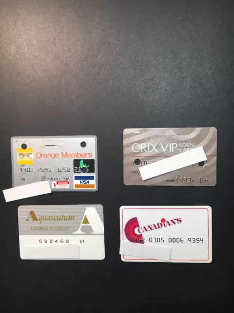 4 Expired Credit Cards For Collectors - International Lot 4 (3266)