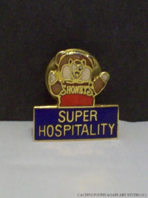 Vintage Shoneys Bear Pin Super Hospitality BIG BOY Hamburger Restaurant Tie Tack