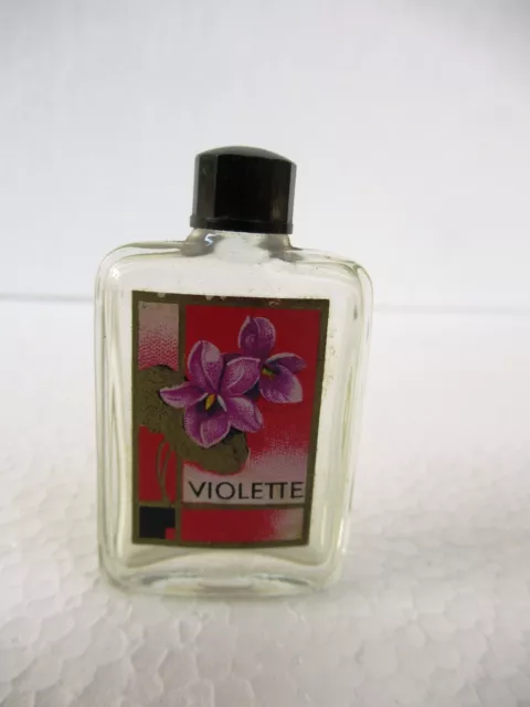 Vintage Profumo Bottiglia Vetro Violette Vuoto Fatto IN Inghilterra Trasparente