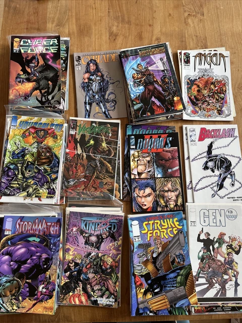 Image Comics Lot 100 books Cyber Force StormWatch Gen 13 Stryke Force Young Bloo