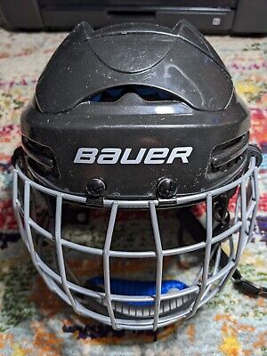 Bauer BHH5100S Hockey Helmet (Black) & Bauer Profile II Cage (Silver)