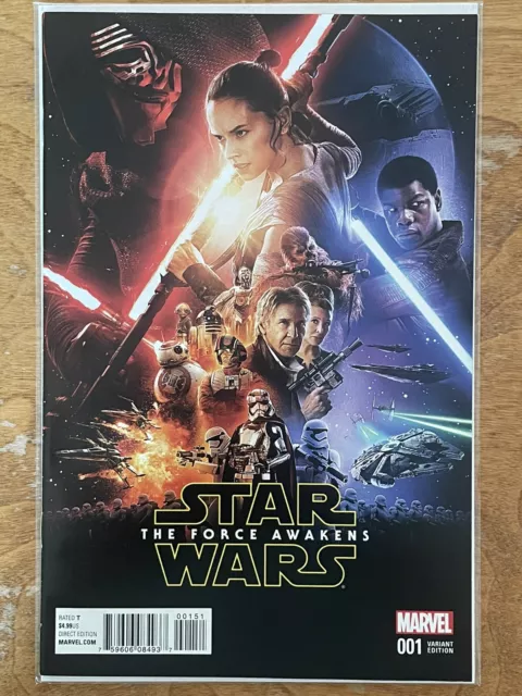 Star Wars: The Force Awakens #1 (2016) 1:15 Movie Poster Variant ~ 1st Rey
