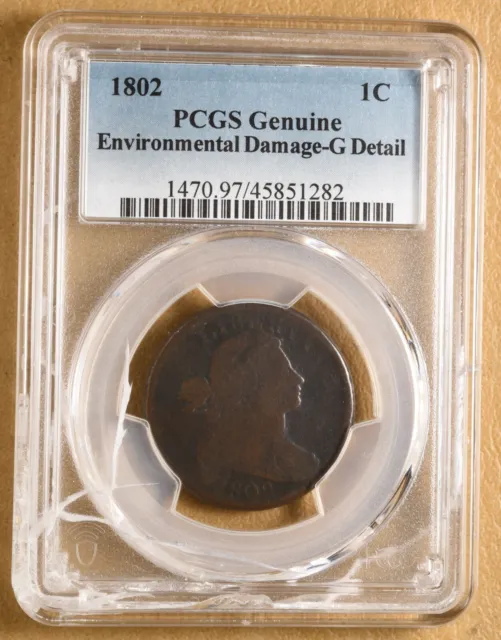 1802 Draped Bust Large Cent PCGS G Detail