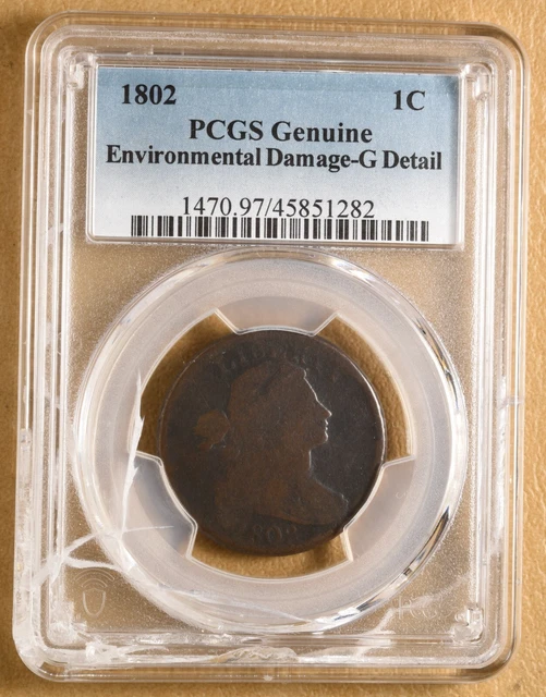 1802 Draped Bust Large Cent PCGS G Detail