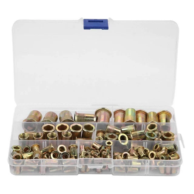 Efficiente kit strumenti inserto filettato rivetto dado 150 pz set riveter dado
