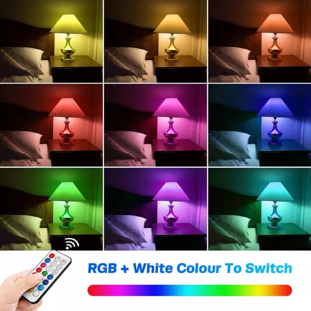 Ampoules LED Couleur 2 Pack 10W LED Bulbs E27 RGBW Dimmable avec Télécommande... 2