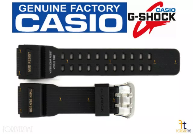 CASIO 10517723 Genuine Factory Replacement Black Rubber Watch Band GG-1000-1A
