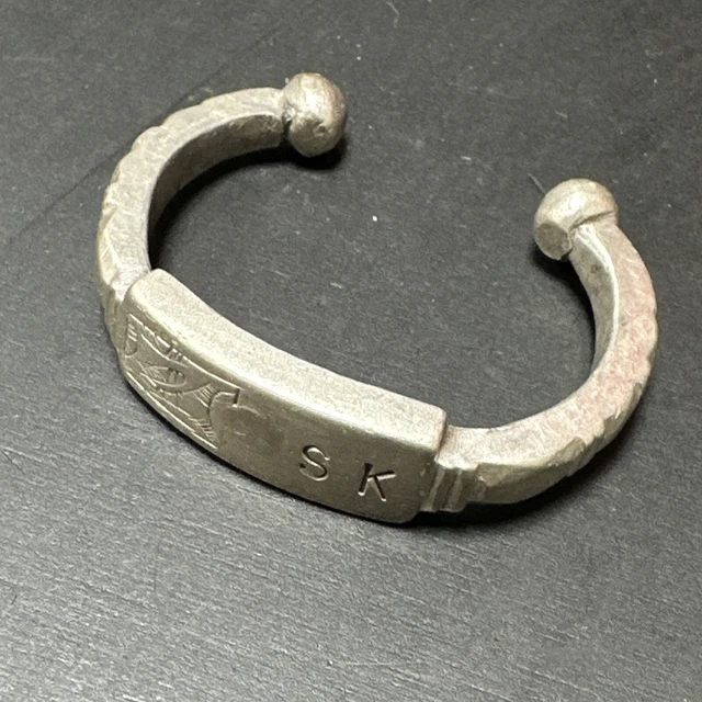 ANCIEN BRACELET EN Argent Massif Silver 925 Jonc créateur art Nouveau