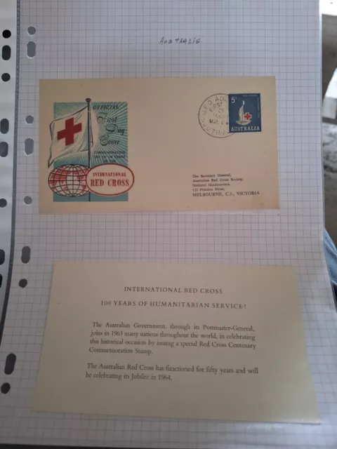 Australie Enveloppe International Red Cross V.photo