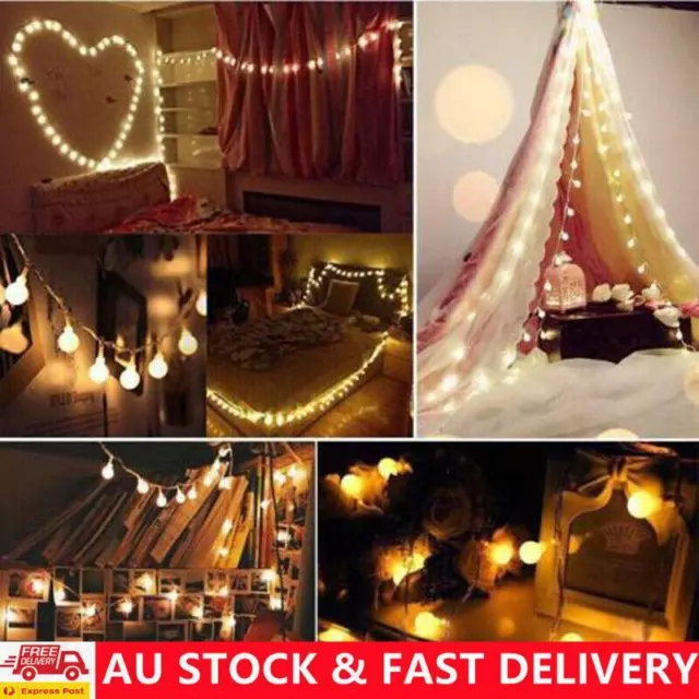 LED Globe Bulb Ball LED String Fairy Lights Wedding Party Lamps Indoor & Outdoor