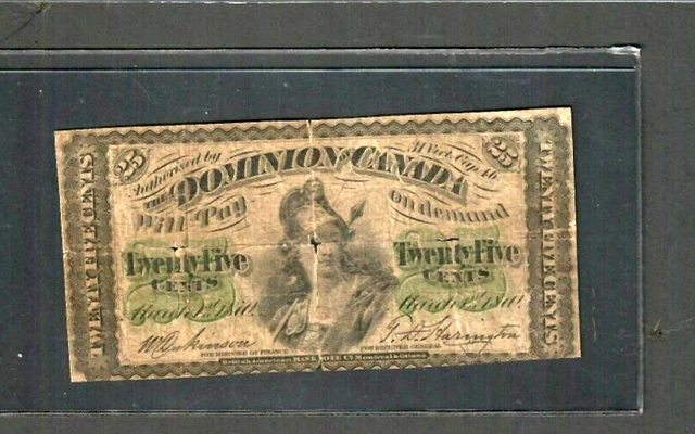 25 Cents "Dominion Of Canada" (1870) 25 Cents "Dominion Of Canada" Rare!! 1870