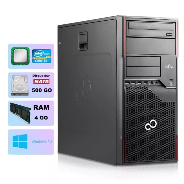 PC De Bureau Fujitsu Celsius W410 Tour Core I3 3.3 GHZ - Ram 4GB - HDD 500GO