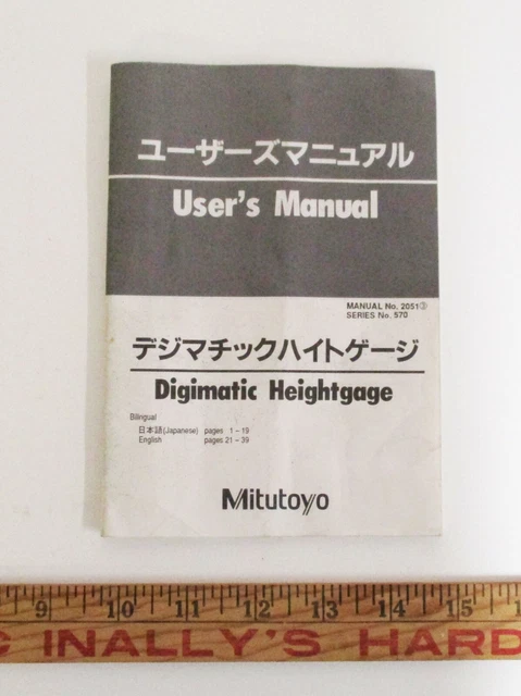 Mitutoyo Digimatic Indicator Manual FOR SALE! - PicClick