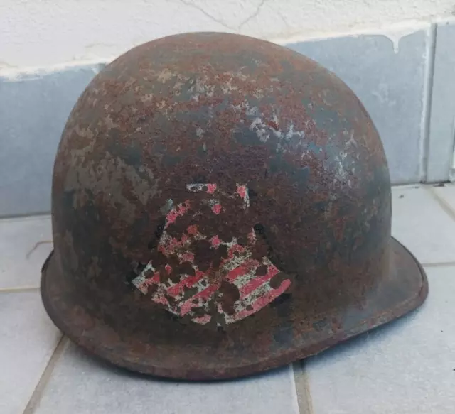 *Rare* Indonesian M1 Helmet & Liner Clone With Insignia 1960S