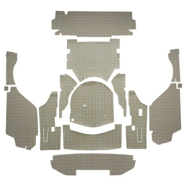 Trunk Mat for 1957 Ford Skyliner Retractable Hardtop Burtex with Boards 15Pc