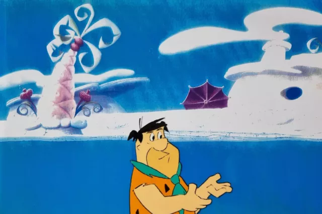 Hanna Barbera Vintage Original 1970s FLINTSTONES Animation Art Production Cel #5