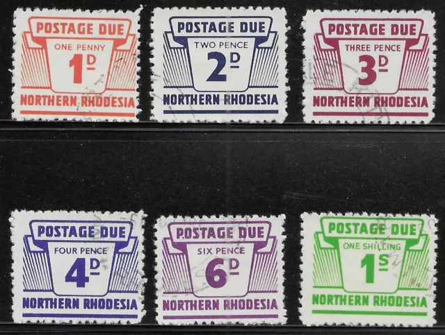 NORTHERN RHODESIA 1963 Postage Dues Set Fine Used SG D5/D10 £100