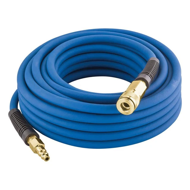 Manguera de aire híbrida de goma con accesorios de 1/4 de pulgada x 50 ft. Accesorio industrial de PVC