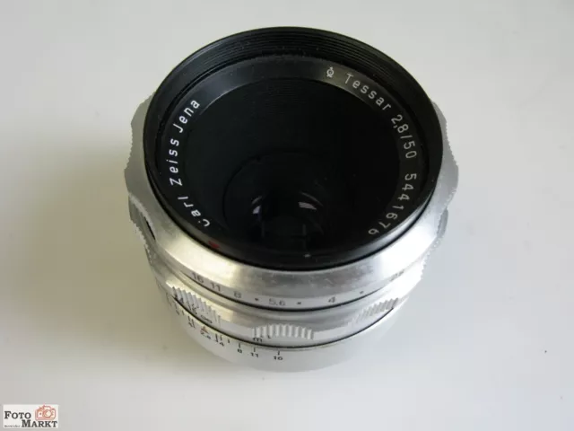 Carl Zeiss Jena Objektiv M42 Tessar 2,8/50 mm M-42 Gewinde lens - Vintage