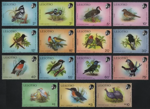 Lesotho 1988 - Mi-Nr. 678-692 A ** - MNH - Vögel / Birds