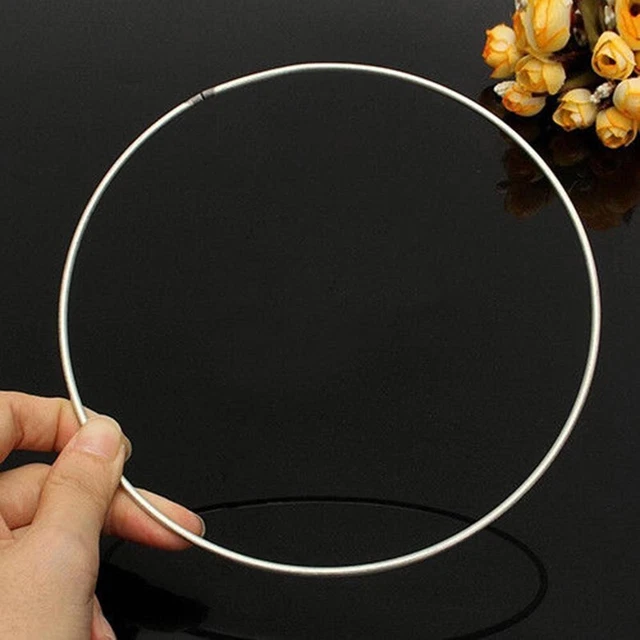 Anillo circular de metal 100 mm / 3,94 pulgadas decoración del hogar hecho a mano 5 piezas práctico