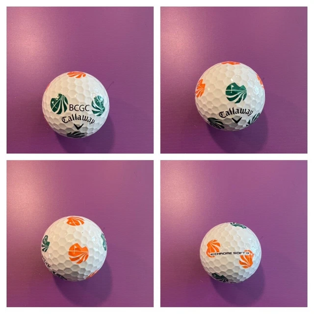 LOGO GOLF BALL(1) 2022 Model Truvis! Bcgc Golf Club! Orange/Green Logo